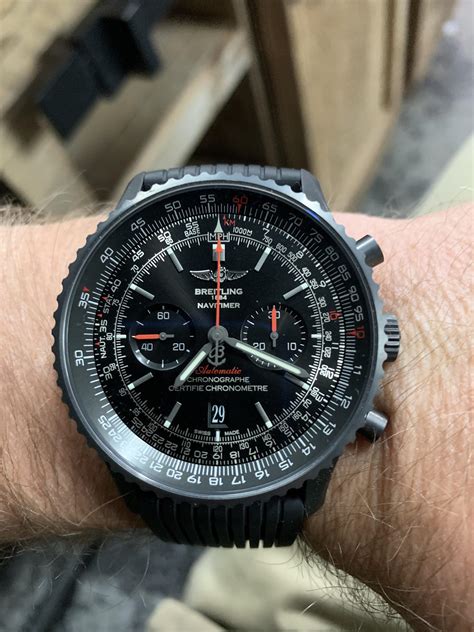 breitling navitimer chrono matic blacksteel|breitling navitimer blacksteel.